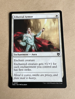MTG - Ethereal Armor - Wilds of Eldraine Commander - Image 1