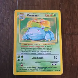 Pokemon TCG Venusaur Base Set Holo Unlimited Rare Card 15/102 1999 WOTC. - Image 1