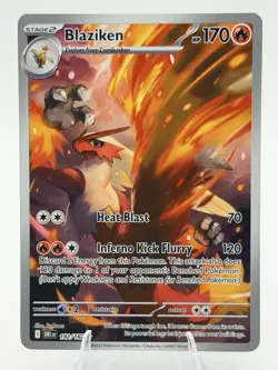 Pokemon Destined Rivals Blaziken IR Illustration Rare 192/182 - Image 1