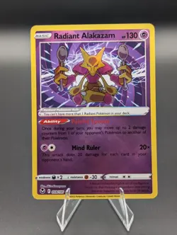Radiant Alakazam 59/195 Silver Tempest Pokemon NM 59/195 - Image 1