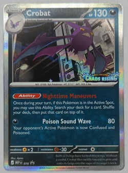 Pokemon TCG Crobat 076 Chaos Rising Rare (STAMPED) Holo-NM - Image 2