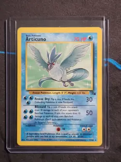 Pokemon Fossil Legendary Bird Set Moltres 27/62 Zapdos 30/62 Articuno 17/62 MP - Image 3