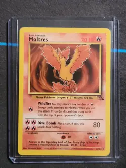 Pokemon Fossil Legendary Bird Set Moltres 27/62 Zapdos 30/62 Articuno 17/62 MP - Image 5