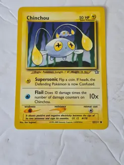 Chinchou 55/111 Common Neo Genesis Pokemon Unlimited Near Mint - Image 1