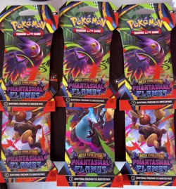 Pokemon TCG Mega Evolution Phantasmal Flames Booster Packs (6) Factory Sealed - Image 1