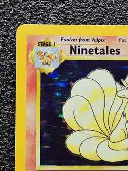 Pokemon Ninetales Base Set 12/102 Holo Rare 80 HP Stage 1 Pokemon TCG English - Image 3