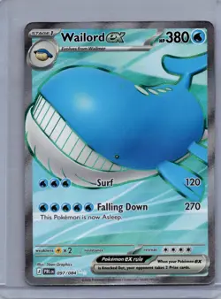 WAILORD EX 097/084 ULTRA RARE PITCH BLACK POKEMON HOLO NM/M - Image 1