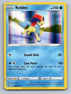 Keldeo 045/189 Holo Rare Astral Radiance Pokemon Near Mint - Image 1