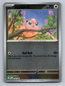 Jigglypuff 076/094 Common Phantasmal Flames Pokemon Near Mint Reverse Holo - Image 1