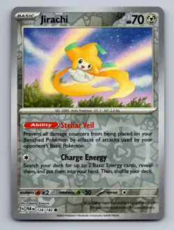 Jirachi 126/182 Common Paradox Rift Pokemon Near Mint Reverse Holo - Image 1