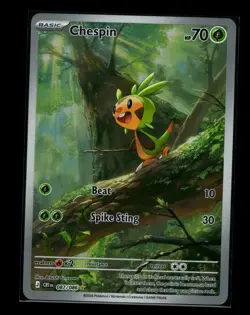 Chespin 087/086 Holo Illustration Rare Chaos Rising Pokemon Near Mint - Image 1