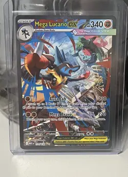 Mega Lucario EX 113/119 XY Phantom Forces Full Art Holo EX English 2014 HP 340 - Image 1