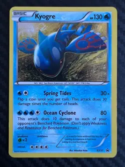 Pokemon TCG Kyogre XY51 Holo Black Star Promo LP/MP - Image 1