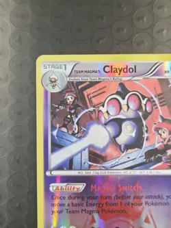 Team Magma's Claydol 11/34 Double Crisis Reverse Holo Rare Pokemon 2015 NM - Image 3