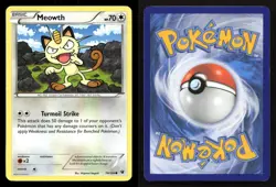 Meowth 74/124 Fates Collide LP Pokemon - Image 3
