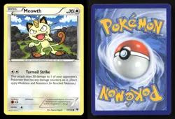 Meowth 74/124 Fates Collide LP Pokemon - Image 3