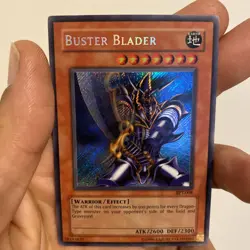 YUGIOH FOIL BLEED ERROR Buster Blader BPT-008 2003 SECRET RARE ENGLISH - Image 1