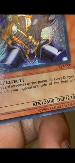 YUGIOH FOIL BLEED ERROR Buster Blader BPT-008 2003 SECRET RARE ENGLISH - Image 4