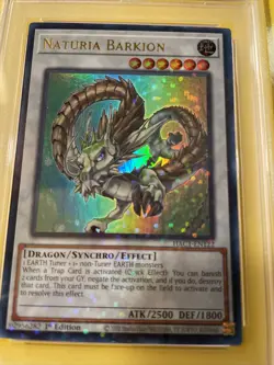 YuGiOh NATURIA BARKION #HAC1-EN122🔥PSA 9 MINT🔥1st EDITION-2022 ULTRA RARE - Image 3