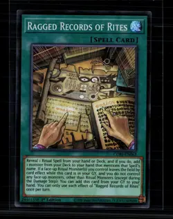 Yu-Gi-Oh! Ragged Records of Rites Chaos Origins SR CORI-EN062 1st Edition - Image 1