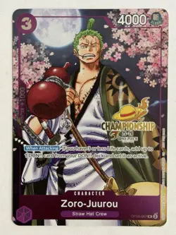 One Piece English OP05-067 Zoro-Juurou Championship 25-26 Event Pack - Image 1