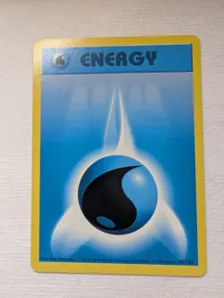 Vintage Water Energy 102/102 Shadowless Base Set Pokemon Card WOTC - Image 1