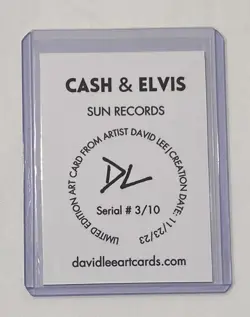 Johnny Cash & Elvis Limited Edition Artist Signed Sun Records Trading Card 3/10 - Image 2