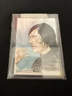 Kylo Ren Ben Solo Sketch Card Artist Topps Star Wars by Joe Ortiz Auto 1/1 A591 - Image 3