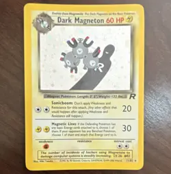Pokemon TCG WOTC Team Rocket Dark Magneton 11/82 Unlimited Holo Rare English - Image 1