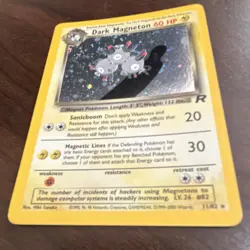 Pokemon TCG WOTC Team Rocket Dark Magneton 11/82 Unlimited Holo Rare English - Image 2