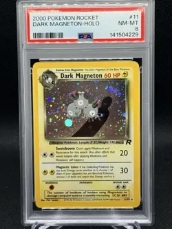 2000 Pokemon Team Rocket Dark Magneton 11/82 Vintage Holo Foil Rare WOTC PSA 8 - Image 1