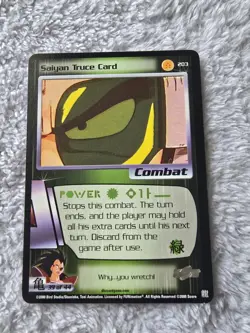 DBZ Dragon Ball Z Saiyan Truce Card 203 CCG Limited Saiyan Saga MP - Image 1