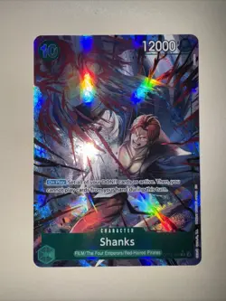 OP13-028 Shanks Alt Art AA One Piece TCG English in hand Card Game CCG - Image 1