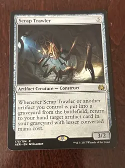 Magic: The Gathering Scrap Trawler Artifact Creature Aether Revolt Colorless Ra… - Image 1
