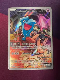 Team Rocket's Wobbuffet 203 Pokemon Center Stamped Promo - Image 1
