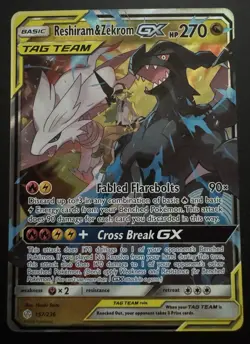 Pokemon TCG Reshiram & Zekrom GX 157/236 Cosmic Eclipse Tag Team - Image 1