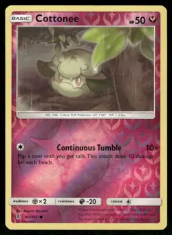 POKEMON COTTONEE GUARDIANS RISING 90/145 REVERSE HOLO C NM/M - Image 1