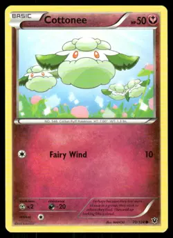 POKEMON COTTONEE FATES COLLIDE 70/124 C LP - Image 1