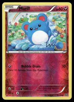 Pokemon Marill Steam Siege 76/114 Reverse Holo C NM/M - Image 1