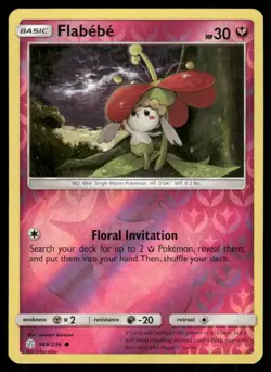 Pokemon Flabebe Cosmic Eclipse 149/236 Reverse Holo C NM/M - Image 1