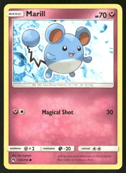 Pokemon Marill Lost Thunder 135/214 C LP - Image 1