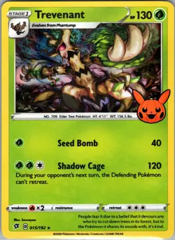Trevenant 015/192 Holo Promo Trick or Trade BOOster Pokemon Near Mint - Image 1