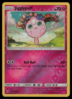 Jigglypuff 134/214 Common Unbroken Bonds Pokemon Reverse Holo Lightly Played - Image 1