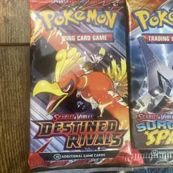 Lot Of 7 SV Booster Packs Paldean Fates Destined Rivals And More Pokemon - Image 3