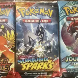 Lot Of 7 SV Booster Packs Paldean Fates Destined Rivals And More Pokemon - Image 4