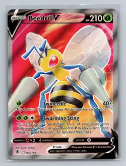 Beedrill V (Full Art) 160/189 Pokemon TCG Ultra Rare SWSH10: Astral Radiance NM - Image 1