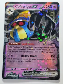 COFAGRIGUS EX 076/182 DOUBLE RARE PARADOX RIFT HOLO NM/M POKEMON - Image 1