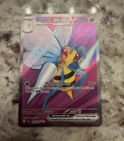 Pokemon TCG Beedrill EX 098/086 CR Holo Full Art Stage 2 HP 310 EN 2023 - Image 1