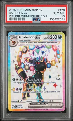 2025 POKEMON SVP EN-SV BLACK STAR PROMO #176 UMBREON EX PSA 10 - Image 1