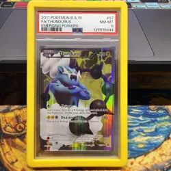 Pokemon Thundurus Full Art Ultra Rare Holo Emerging Powers 97/98 PSA 8 English - Image 1